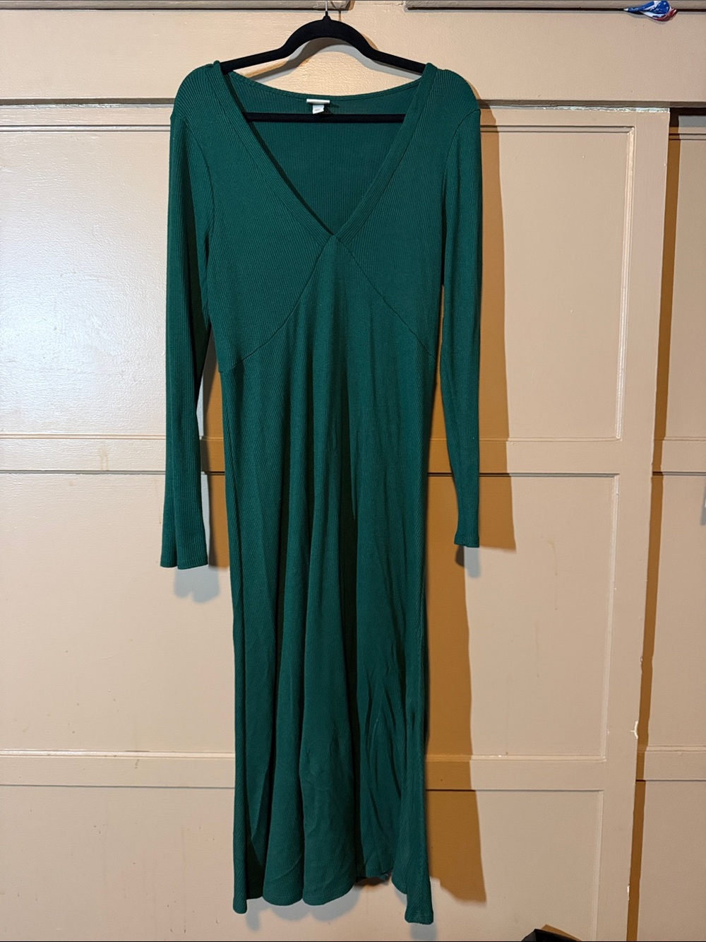 a new day Forest Green Long Sleeve V-Neck Maxi Dress